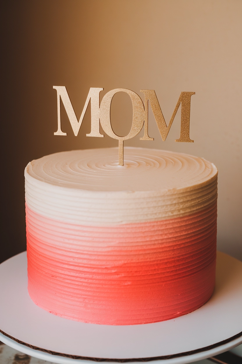 Coral ombre cake.