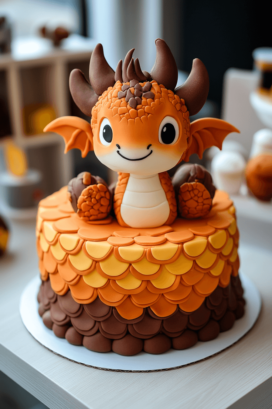 cute Dragon Cake for kids