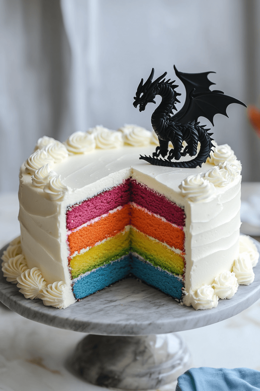 easy dragon cake idea