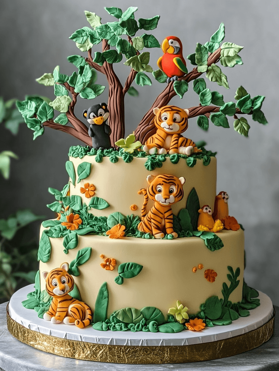 jungle cake for kids birthday