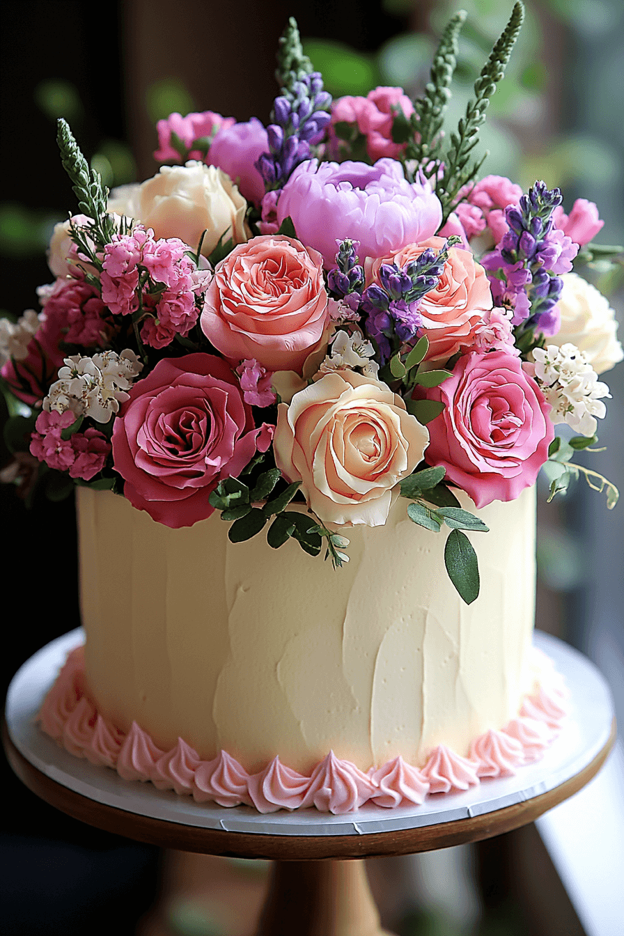 floral mothers day cake